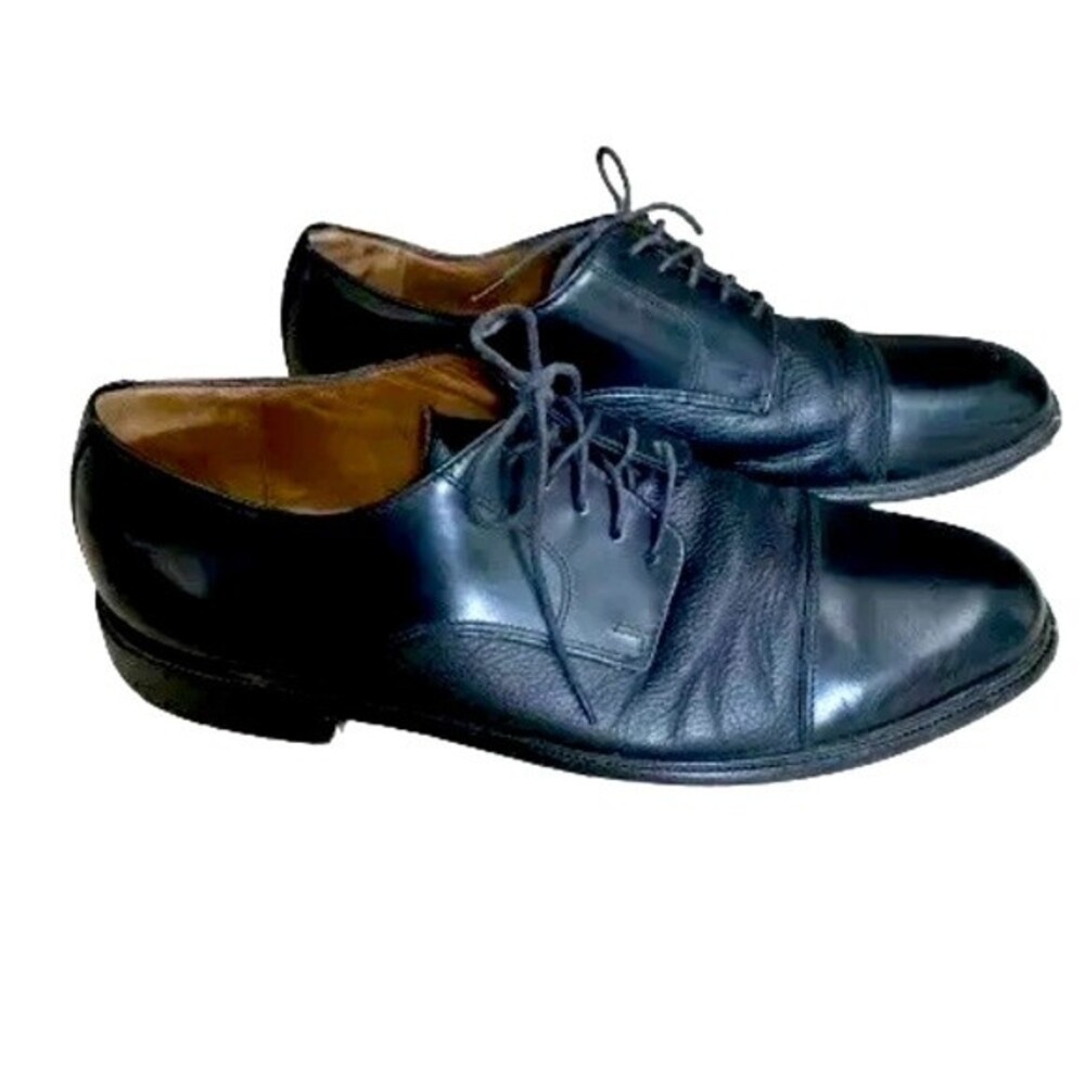 Bostonian Men’s Round Toe Leather Dress Shoes Black 10.5M Oxford 22461